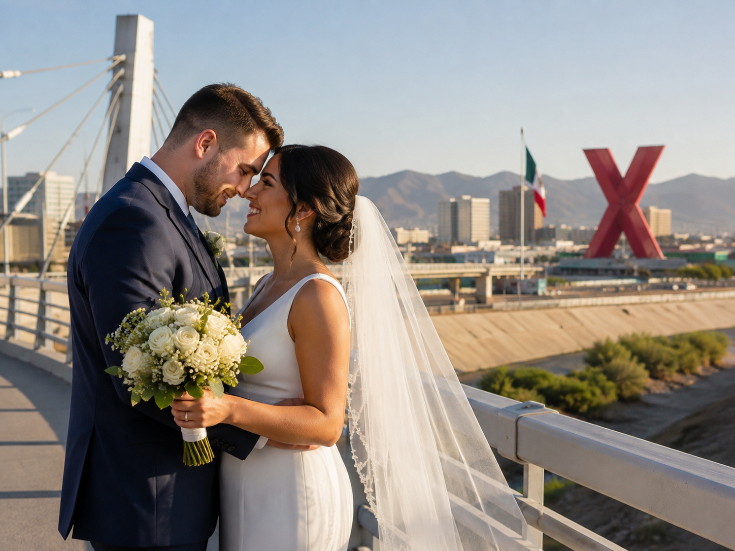 Ceremonia de boda en el Puente Internacional, El Paso